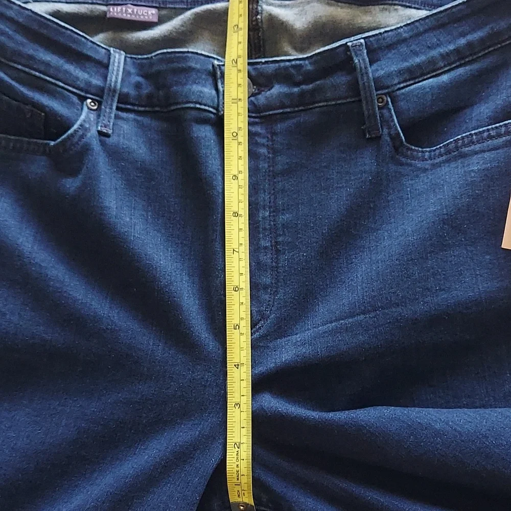 🚨SALE🚨 NYDJ Women's Dark Blue Teresa Wide Leg Jeans NWT - Picture 7 of 16